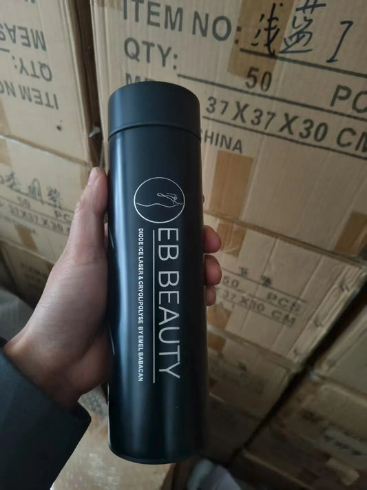 LOGO Name Thermal Bottle with Digital Thermometer 500ml Led Bilayer Flask Vacuum Insulated Bottle Portable Thermos Bottle