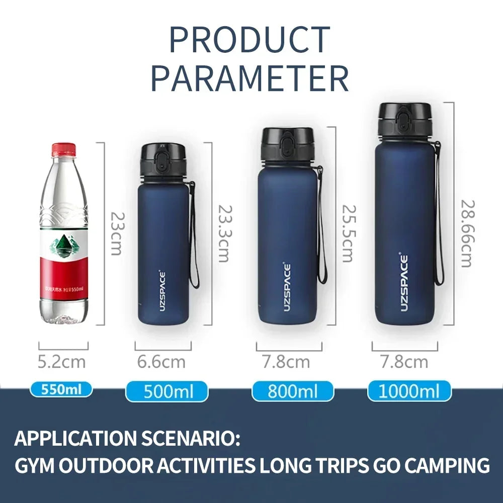 High Quality Water Bottle 500ML 1000ML BPA Free Leak Proof Portable for Adult Children Sports Gym Eco Friendly Drink Bottles