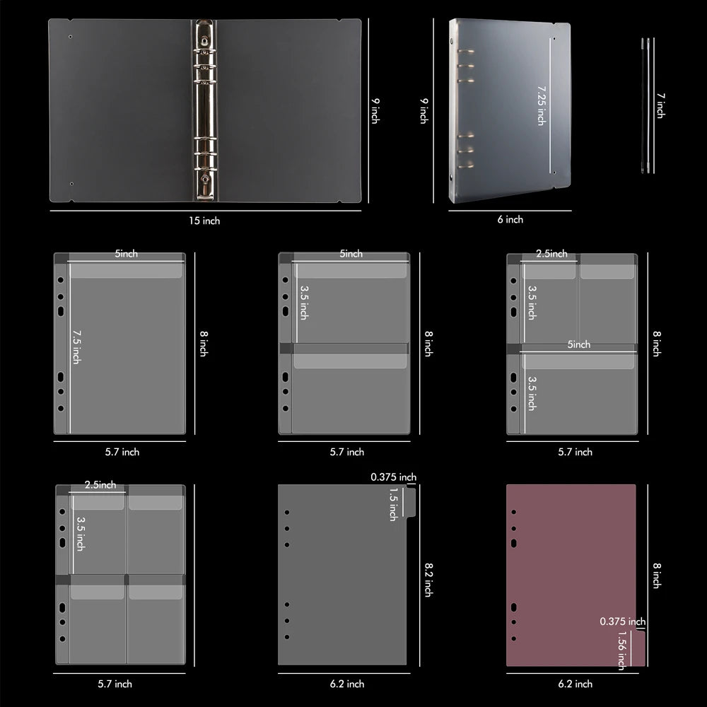 Die Storage Book Binder Die and Stamp Storage Folder Page Protectors Pockets For Storaging Photos Documents Organized