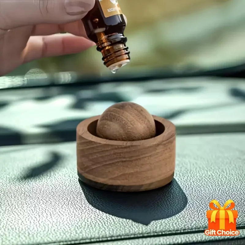 Rotating Wooden Aroma Diffuser for Car & Bedroom Diffuser,Air Freshener, Ideal Home Fragrance Gift