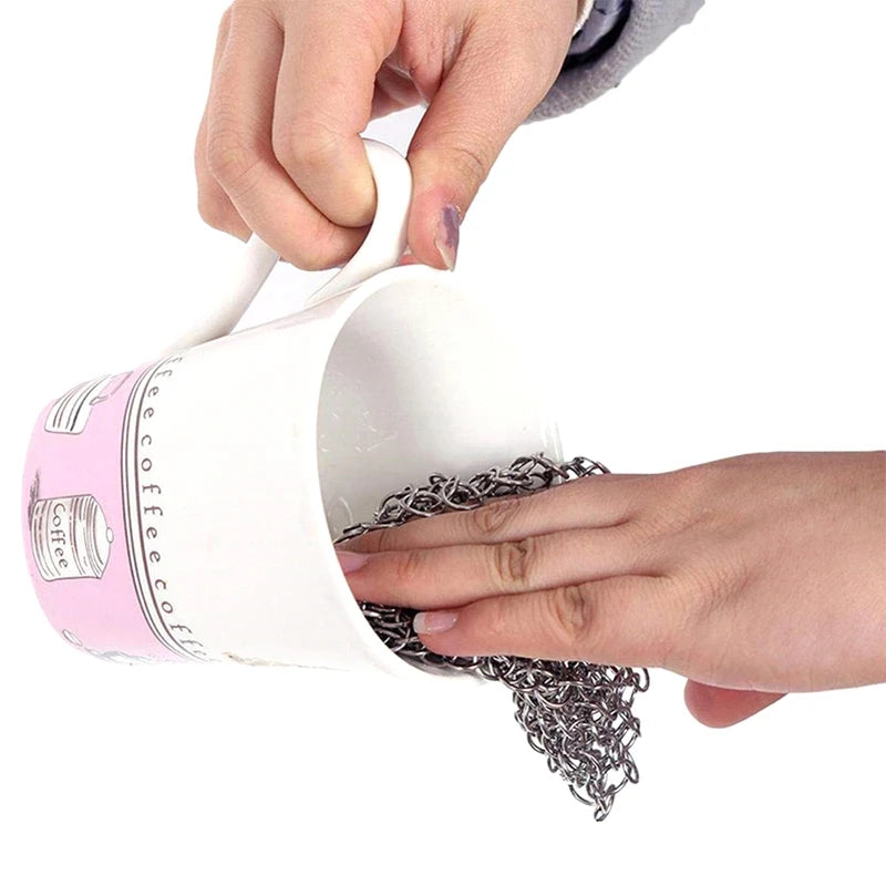 1Pcs Kitchen Cleaning Ring Stainless Steel Cleaner Chainmail Scrubber Accessories Reusable Washing Net Cleaning Tool for Home