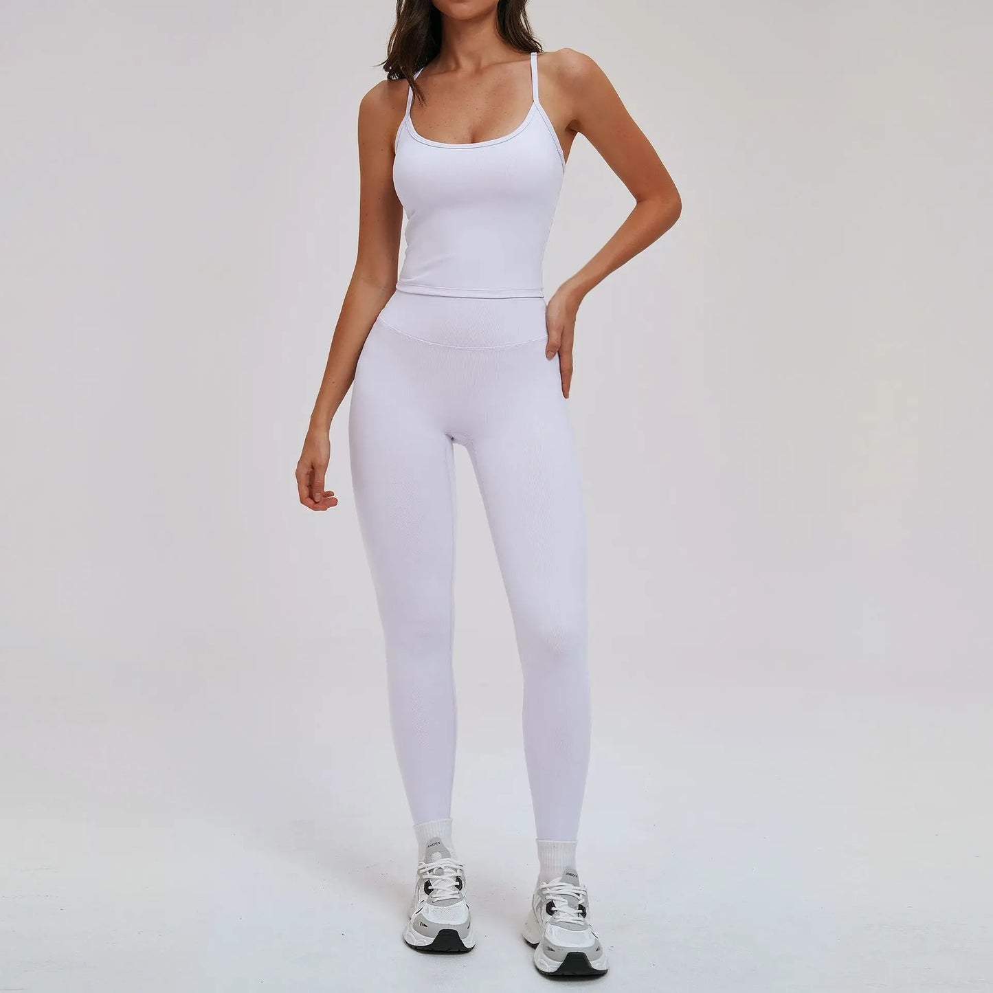 Yoga Set for Women 2026 Beauty Back Tight-Fitting Versatile Yoga Outfit Outdoor Running Sports Set Gym Wear Workout Clothes