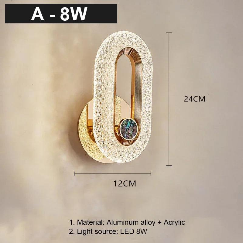 LED Wall Lamp Modern Nordic Wall Light Sconces Indoor Lighting for Living Room Bedroom Bedside Light Fixture Wall Decor Bathroom