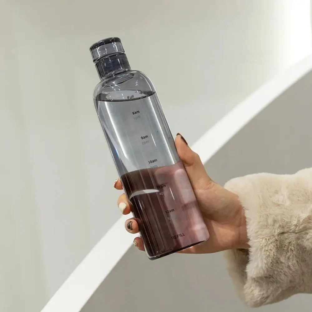 Water Cup Sport Water Bottle With Time Scale Couple Plastic Portable Water Container Anti-drop Outdoor Water Bottle