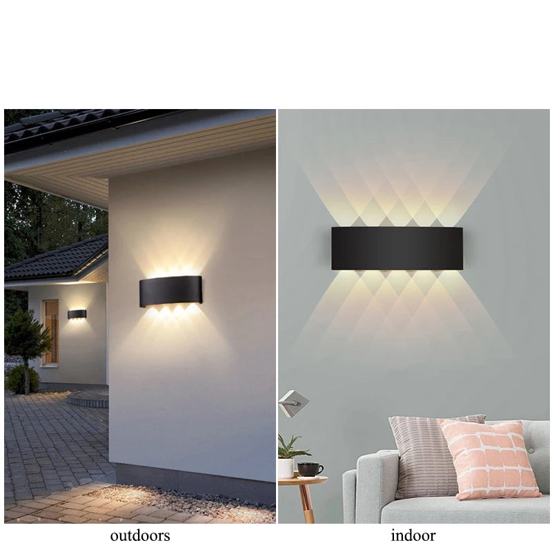 LED Wall Lamp Indoor Up and Down Interior Wall Light Bedroom Living Room Corridor Outdoor Lighting Home Decor