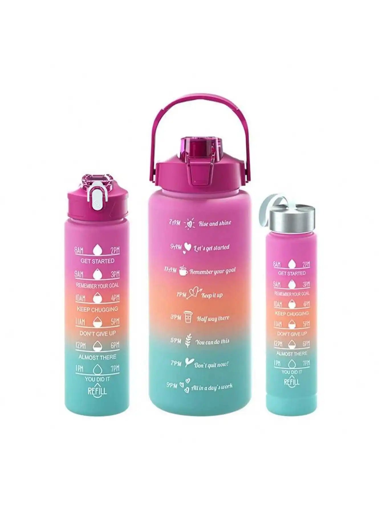 1 Pc Large Capacity Water Bottle - Multiple Styles, Straw Water Bottle for Students, Stylish, Portable for Outdoors, H