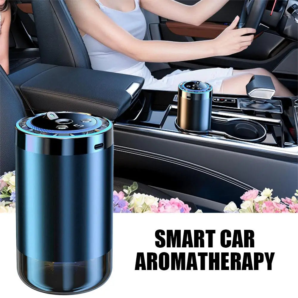 Car Perfume Diffuser Device Intelligent Auto Interior Decoration Humidifier Ambient Light Rechargeable Aroma Diffuser Ornament