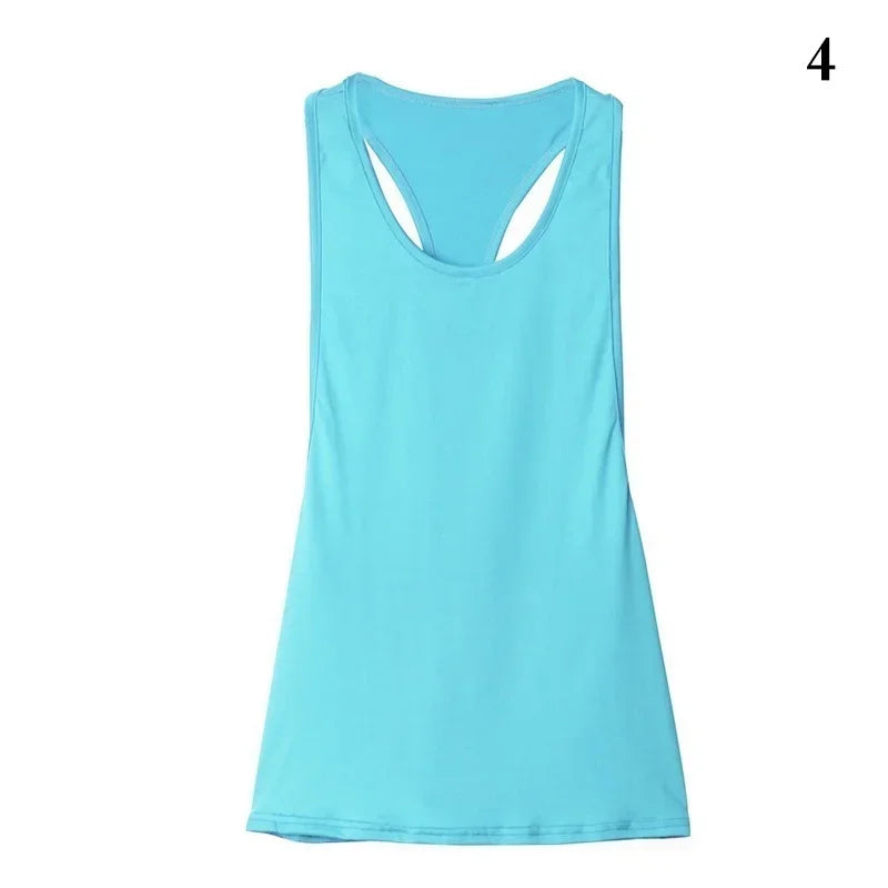 Women's Tank Tops Blouse Loose Sleeveless Shirt Gym Yoga Vest Training Running Vest Women Gym Tank Top Soccer Motion Vests