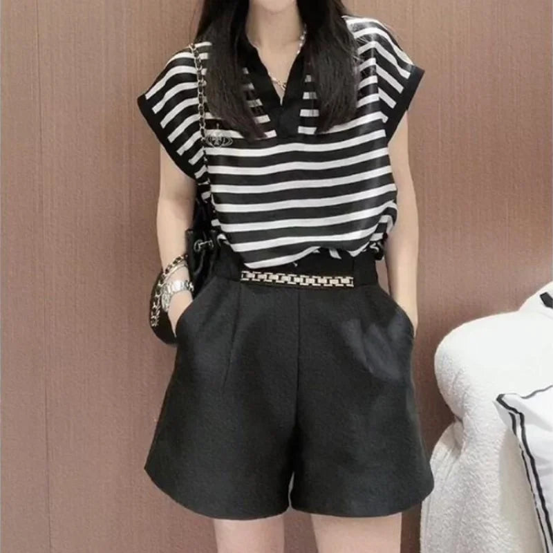 Women's Short Sets 2 Pieces Casual Summer Fashion 2025 Female Shorts New Trends Luxury Tailorin Cheap And Korean Style Offers