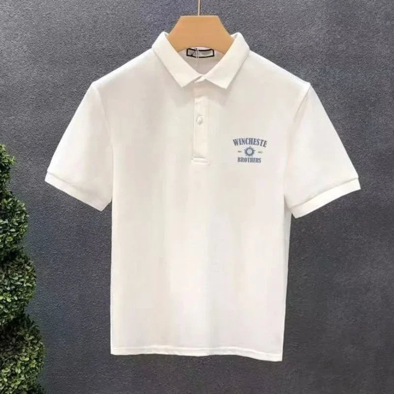 T Shirt for Men Graphic Man with Collar Tee Rock Polo Shirts Drawings Top Hot Men's Clothing 2025 Cool Fashion Summer Ordinary