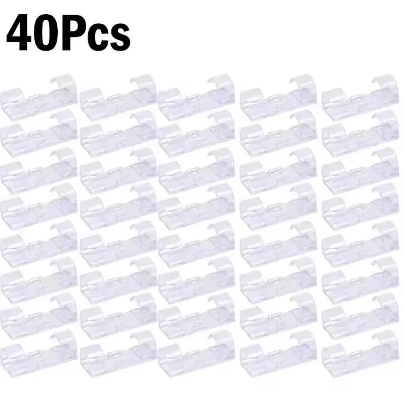 Cable Clips Organizer Drop Wire Holder Cord Management Self-Adhesive Cable Manager Fixed Clamp Wire Winder For Home Office Car