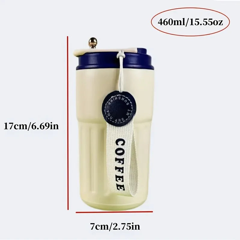Thermal Cup with Temperature Display Smart Coffee Thermos with Leakproof Flip Lid, Stainless Steel Body Insulated Coffee Mug