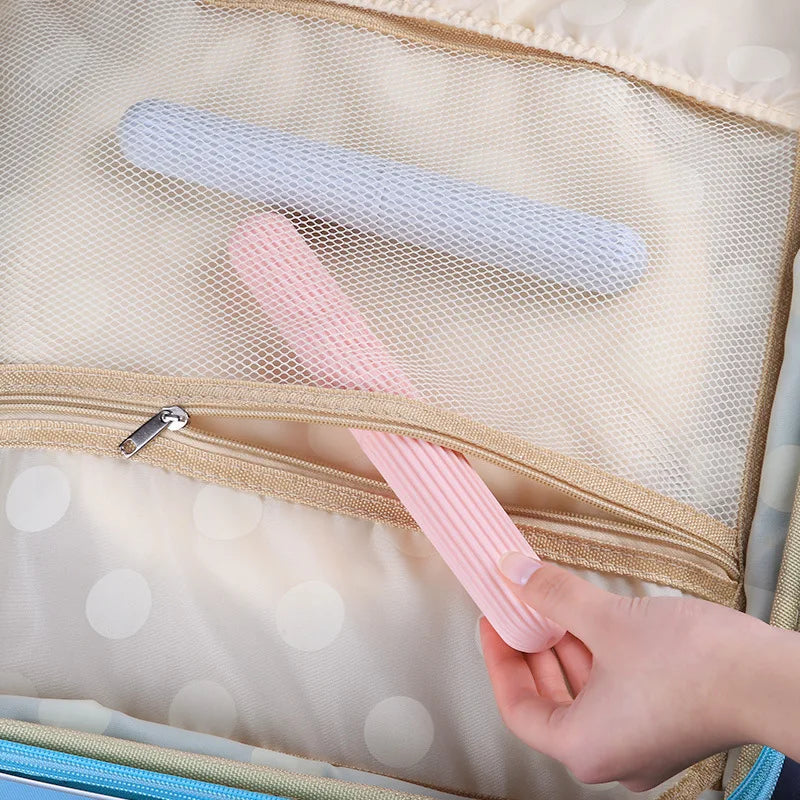 Travel Toothbrush Case Bathroom Supplies Portable Toothbrush Storage Box Outdoor Camping Accessories Dust-Proof Organization