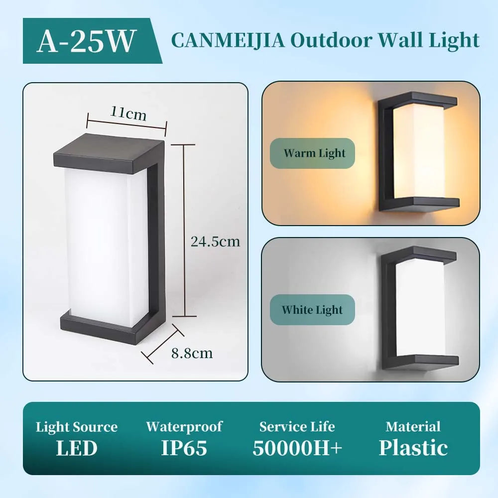 LED Wall Lamp Black Retro Home Decor Wall Sconce Outdoor Lighting Court Balcony Lamps Indoor Wall Light for Living Room Bedroom