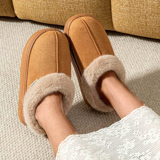 Fashion Warm Women's Slippers Winter Boot Casual Indoor Soft High Thick Sole Anti-slip Outdoor Simple Wear Comfort Couple Shoes
