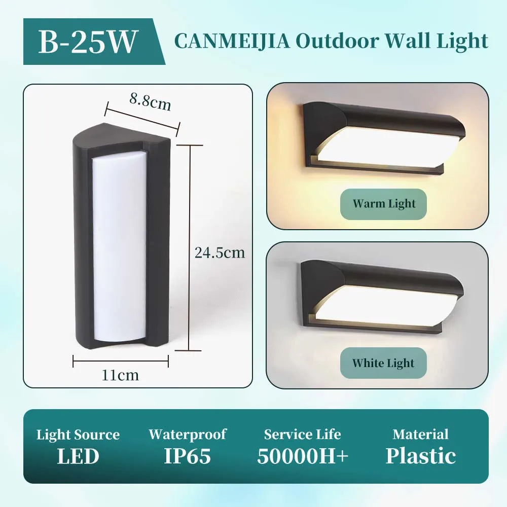 LED Wall Lamp Black Retro Home Decor Wall Sconce Outdoor Lighting Court Balcony Lamps Indoor Wall Light for Living Room Bedroom