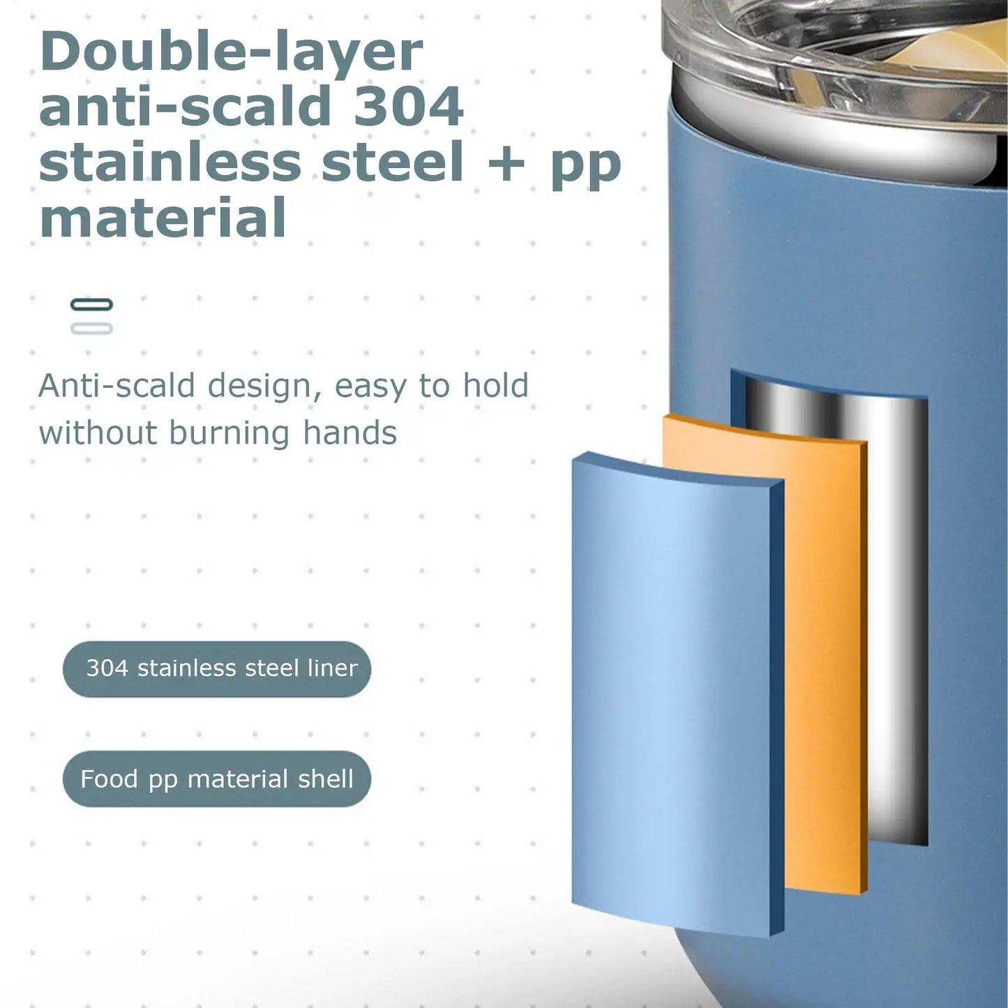 450ml Thermal Coffee Mug Insulated Coffee Mug Stainless Steel Mug Milk Coffee Cup Leak-proof Drinking Cup Thermal Mug Water Cup