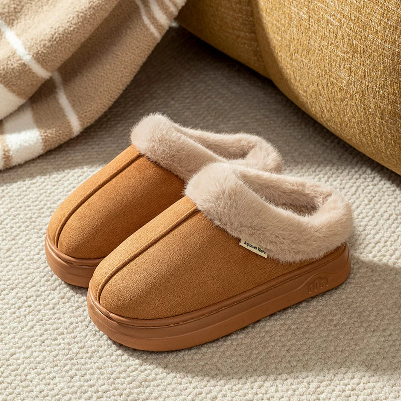 Fashion Warm Women's Slippers Winter Boot Casual Indoor Soft High Thick Sole Anti-slip Outdoor Simple Wear Comfort Couple Shoes