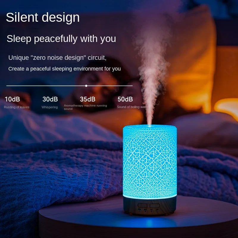 Aroma Diffuser 150ML Timing Function Ultrasonic Air Humidifier Bedroom Essential Oil Diffuser with LED Night Lights