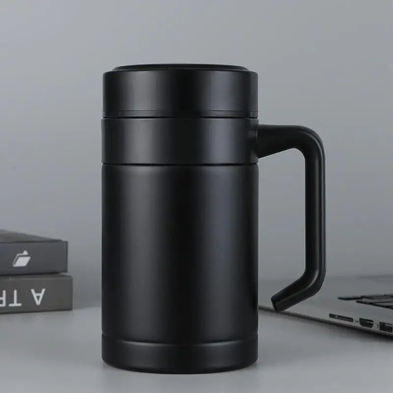 ♥Insulated Stainless Steel Travel Mug with Handle | Double-Wall Thermal Cup for Office & Home