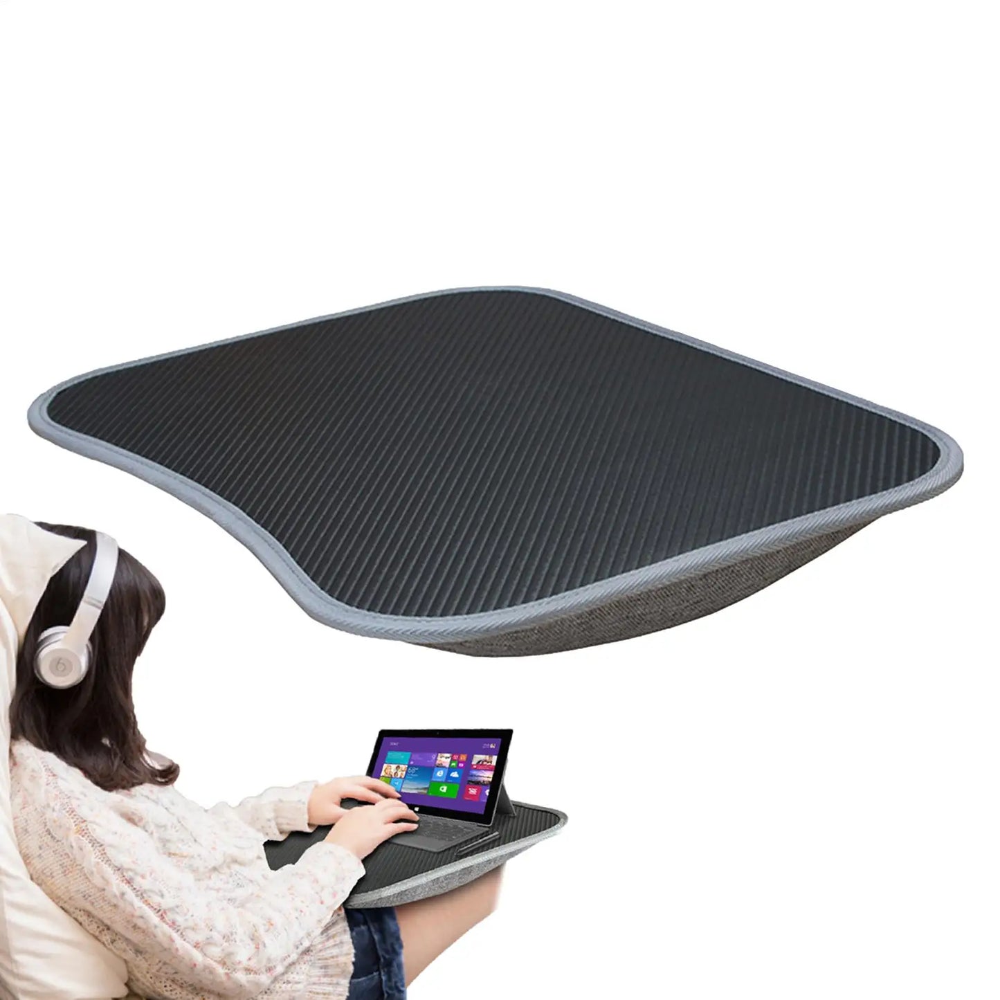Laptop Lap Desk with Soft Pillow Cushion Multifunctional Laptop Desk Small Pillow Table for Home & Office