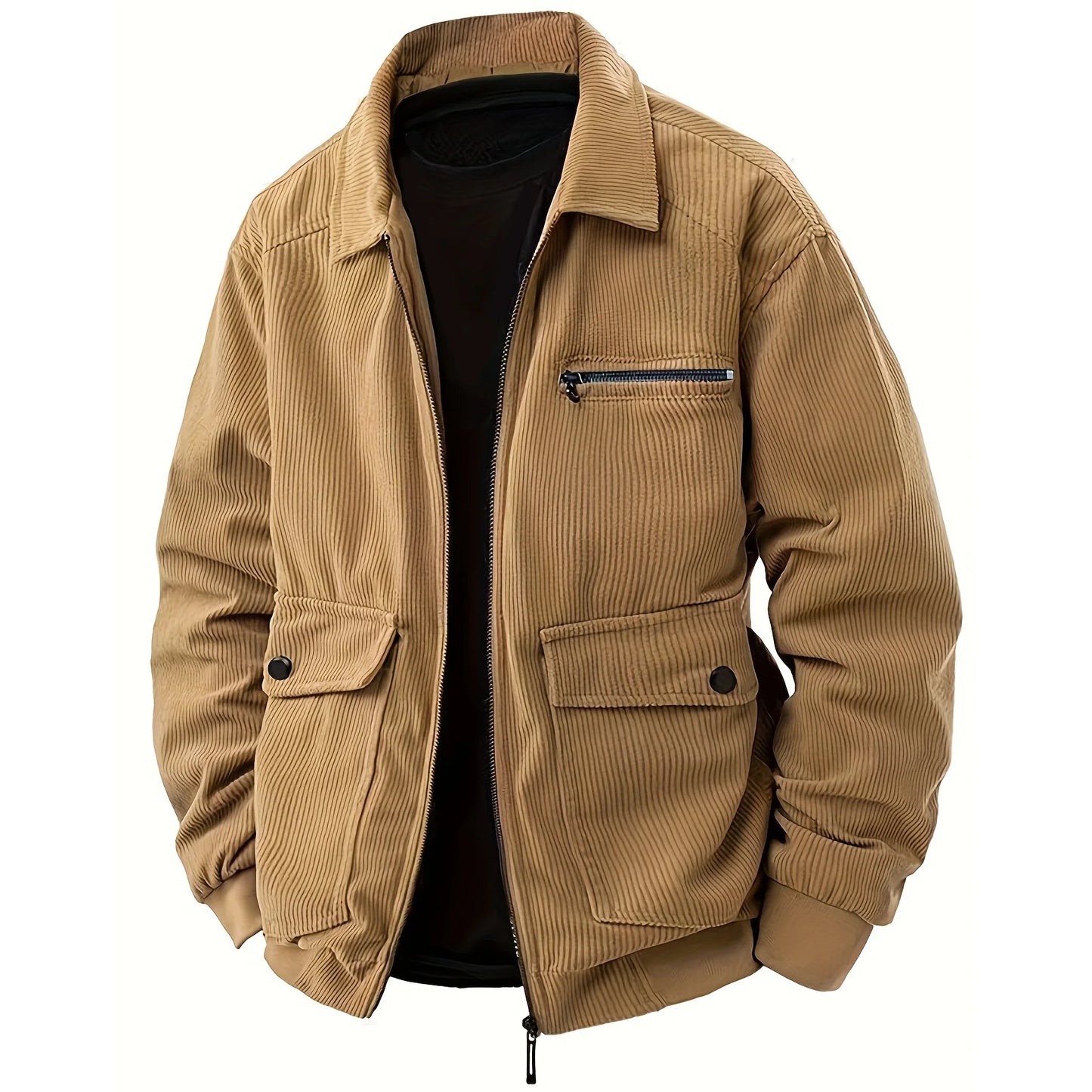 New Fashion Men Autumn Corduroy Casual Jackets Good Quality Man Multi-pockets Cargo Jackets Male Loose Tooling Jackets Clothing