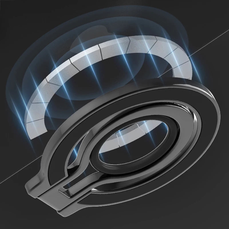 Smart Phone Finger Ring Magnetic Holder for Magsafe Strong Magnet Bracket 360° Rotation Folding Stand for iPhone 17 16 15 Xiaomi