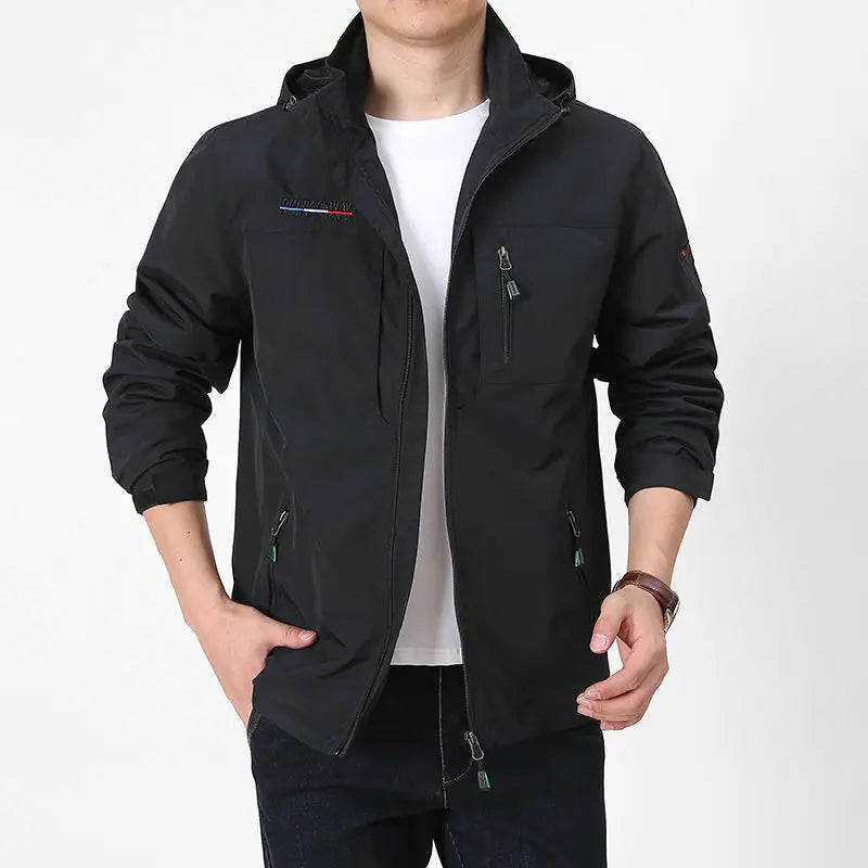 Jumper for Men Loose Fit  Waterproof and Windproof Jacket Sporty Outdoor Casual Men's Coat Autumn Winter Outfit Overcoat