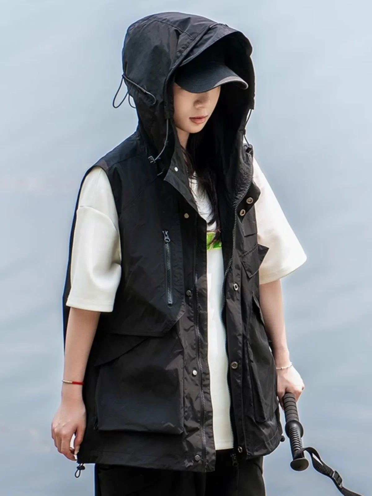 Outdoor Workwear Vest Summer Thin Breathable Men's And Women's Multi-ket Mountain Climbing Outerwear Functional Wind oulder