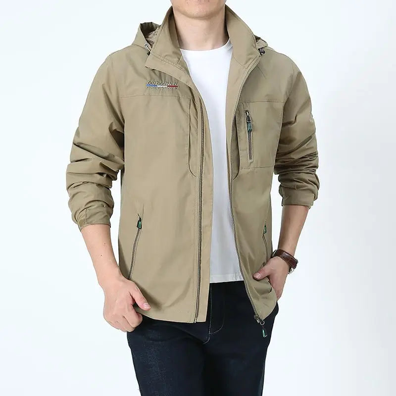 Jumper for Men Loose Fit  Waterproof and Windproof Jacket Sporty Outdoor Casual Men's Coat Autumn Winter Outfit Overcoat