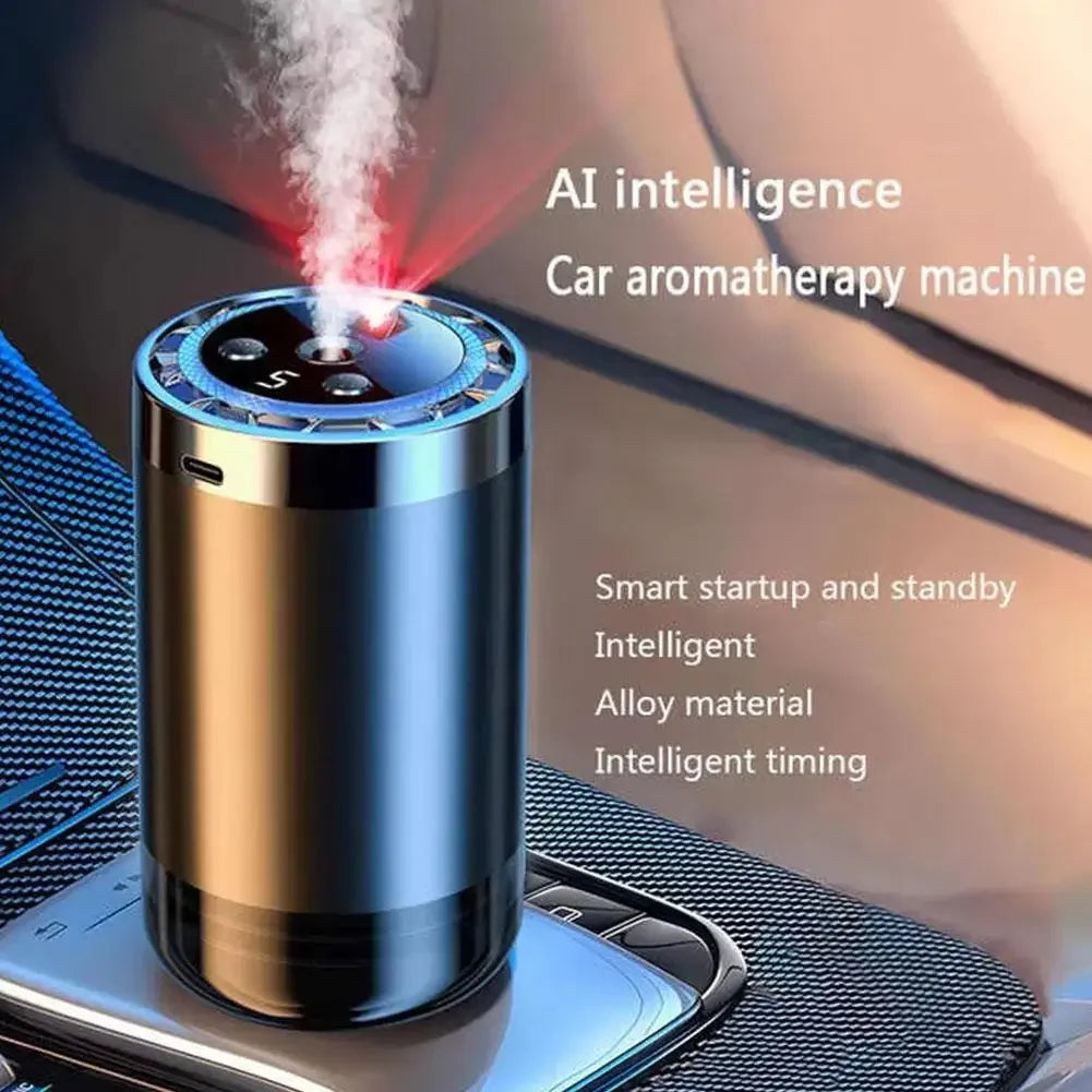 Car Perfume Diffuser Device Intelligent Auto Interior Decoration Humidifier Ambient Light Rechargeable Aroma Diffuser Ornament
