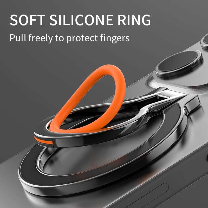 Smart Phone Finger Ring Magnetic Holder for Magsafe Strong Magnet Bracket 360° Rotation Folding Stand for iPhone 17 16 15 Xiaomi