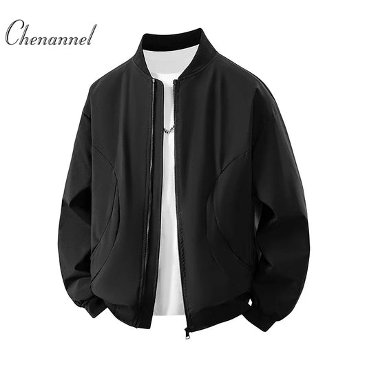 Men's Bomber Jacket Fashion Stylish Lightweight Windbreaker Spring Fall Casual Jackets for Men Outdoor Mens Coats