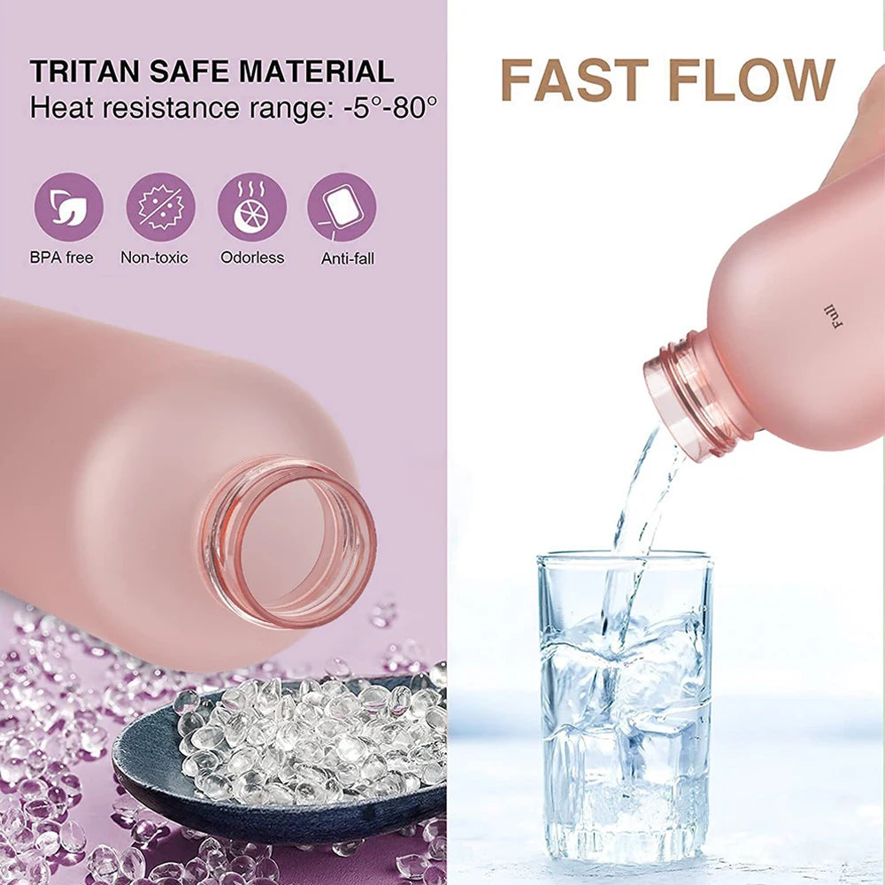 1L Water Bottle with Time Marker 32 OZ Fitness Sports Outdoor Travel Portable Leakproof Drinkware BPA Free Frosted Drink Bottles
