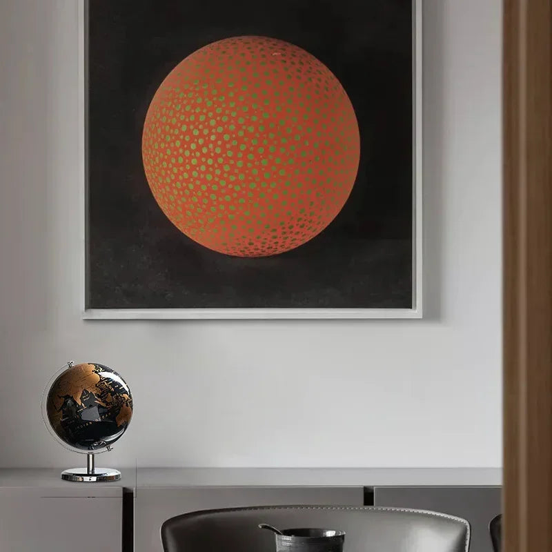 Globe Model for Decoration, Modern Office Desk Decor with Bookcase Study Bar  Living Room  Desktop Layout Display