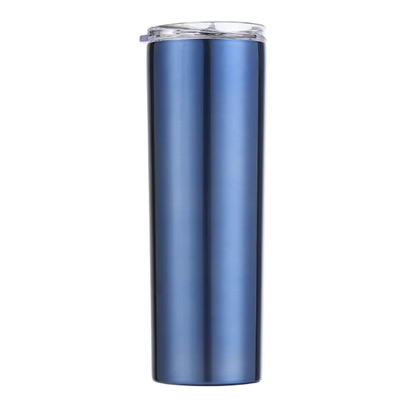 Tumblers 20 oz Skinny Straight Tumbler with Lid  Double Wall Insulated Bulk with Shrink Wrap Film for DIY Gifts