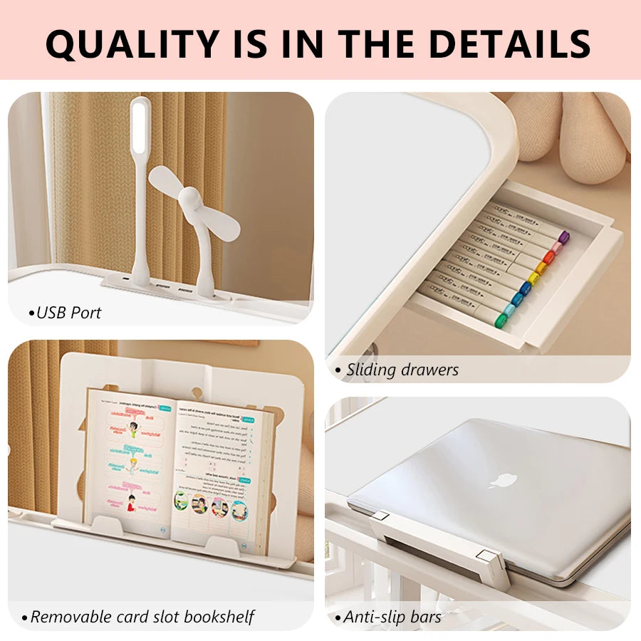 Computer Desk Bed Top Desk Adjustable Folding Simple Home Bedroom Sitting Floor Bay Window Laptop Office Small Desk Board