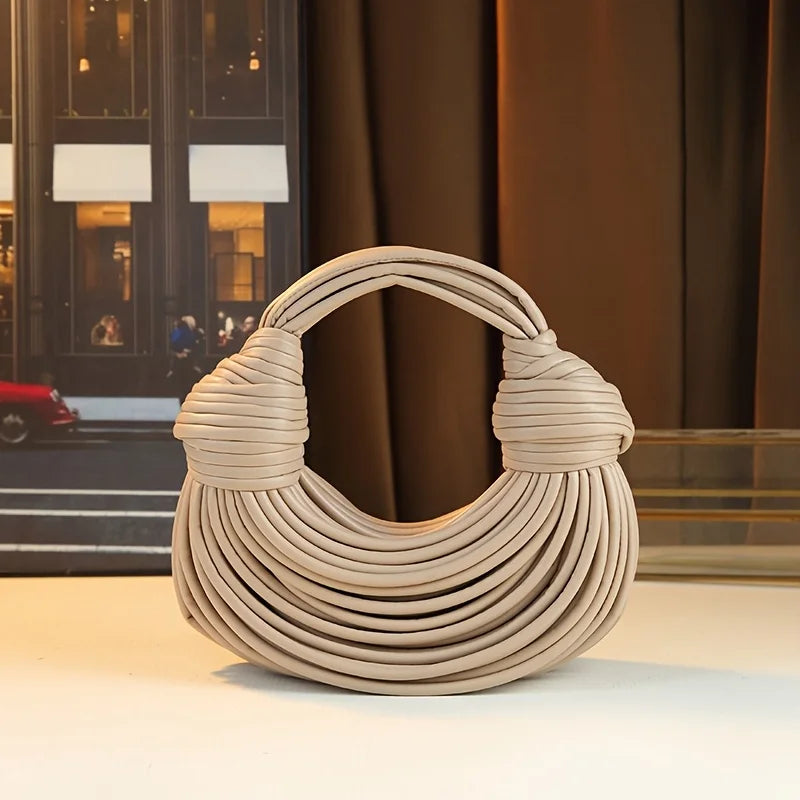 Handbags for Women 2026 New Gold Luxury Designer Brand Handwoven Noodle Bags Rope Knotted Pulled Hobo Silver Evening Clutch Chic