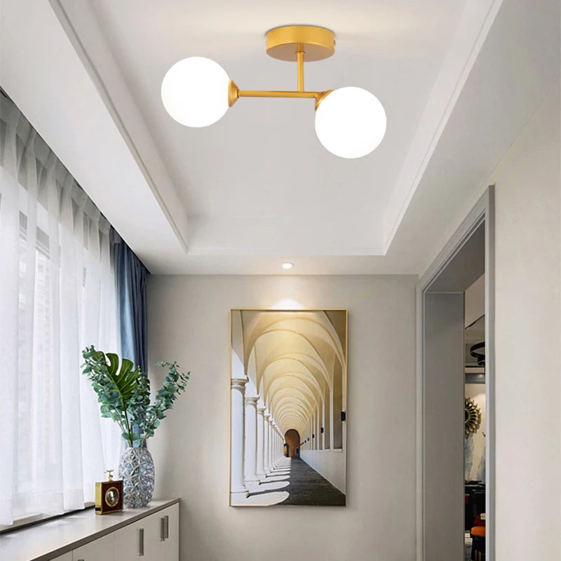 LED Ceiling Lamp Home Decor Interior Lighting For Bedroom Living Room Dining Table Cloakroom Corridor Nordic Ball Ceiling Light