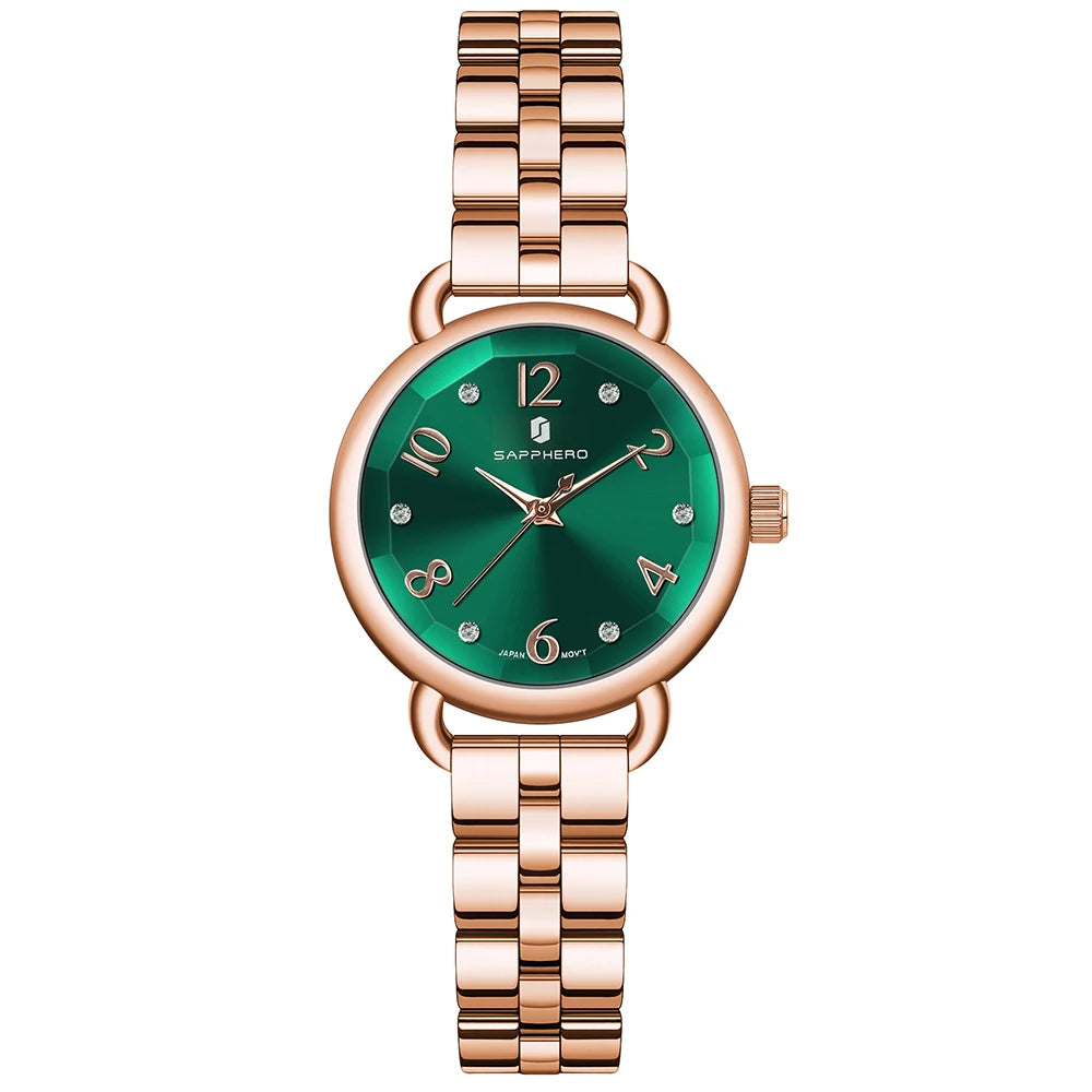 SAPPHERO Women's watches Fashion versatile women watch Light luxury Ultra-thin Women's watches Stainless steel straps Gift Clock