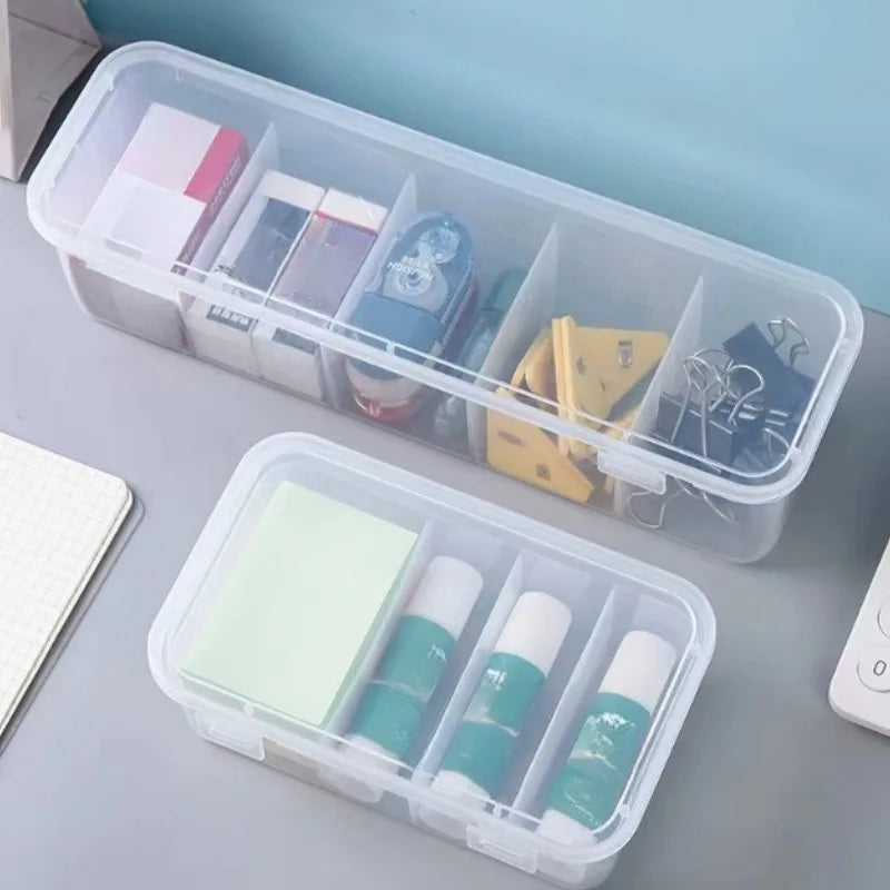 Cable Organizer Box - Small Transposable Desktop Box with Dividers for Chargers, USB Cables, U Disk, and Other Small Items