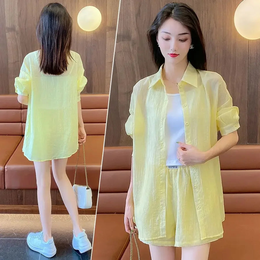 Chic and Elegant Short Sets for Women 2 Pieces Fashion Woman Shorts Luxury Ensembles Kit Stylish Two-piece New Products Complete