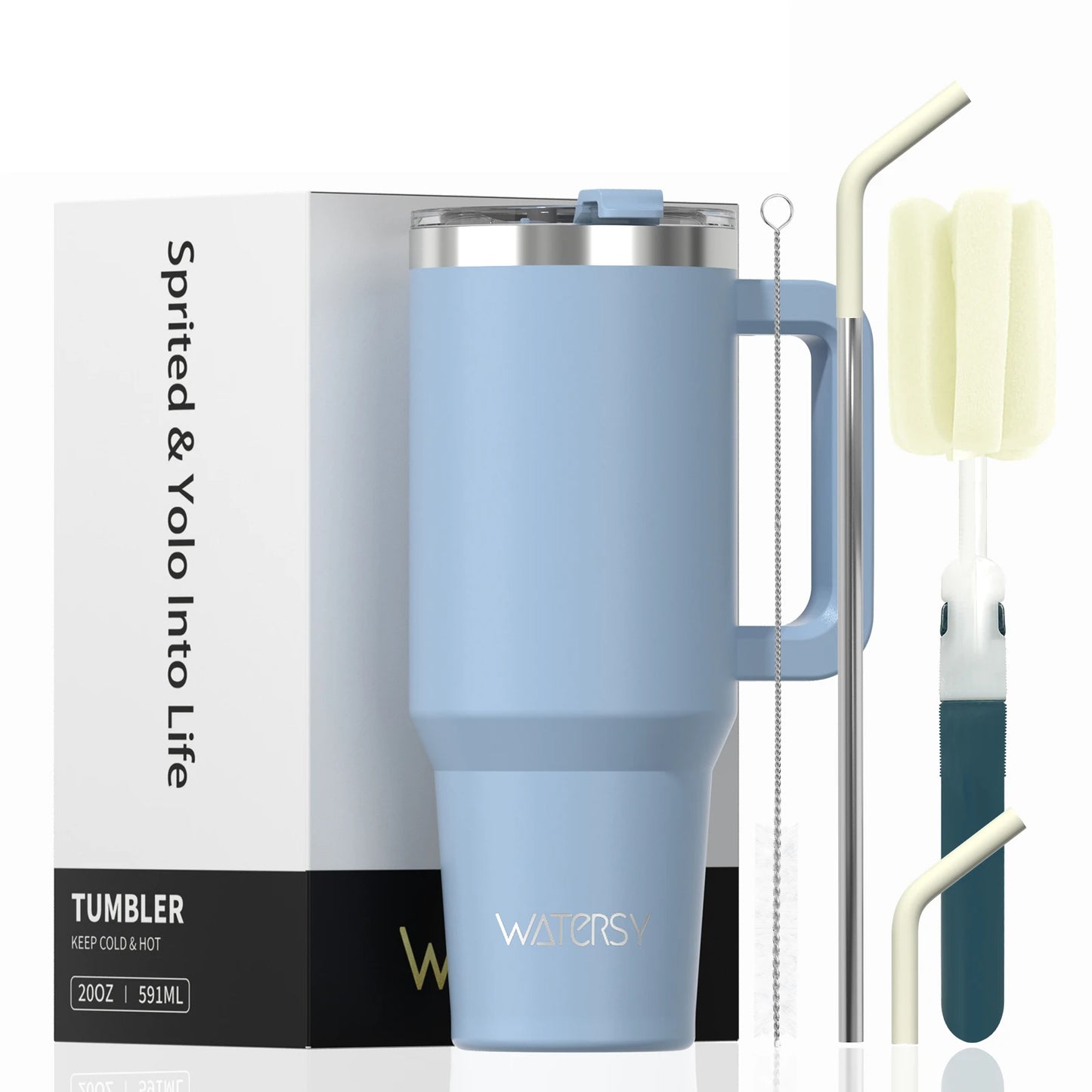 30/40oz Tumbler With Handle and Straw Large Capacity Stainless Steel Thermal Cup for Coffee Double Vacuum Insulated Mug