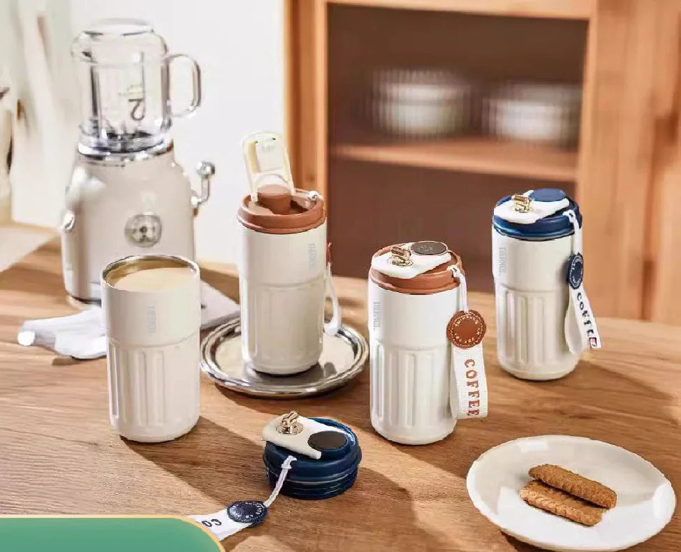 THERMOS Smart Vacuum Cup Bottle Water Digital LED Temperature Coffee Cup 316 Stainless Steel Office Cup Business Portable Mug