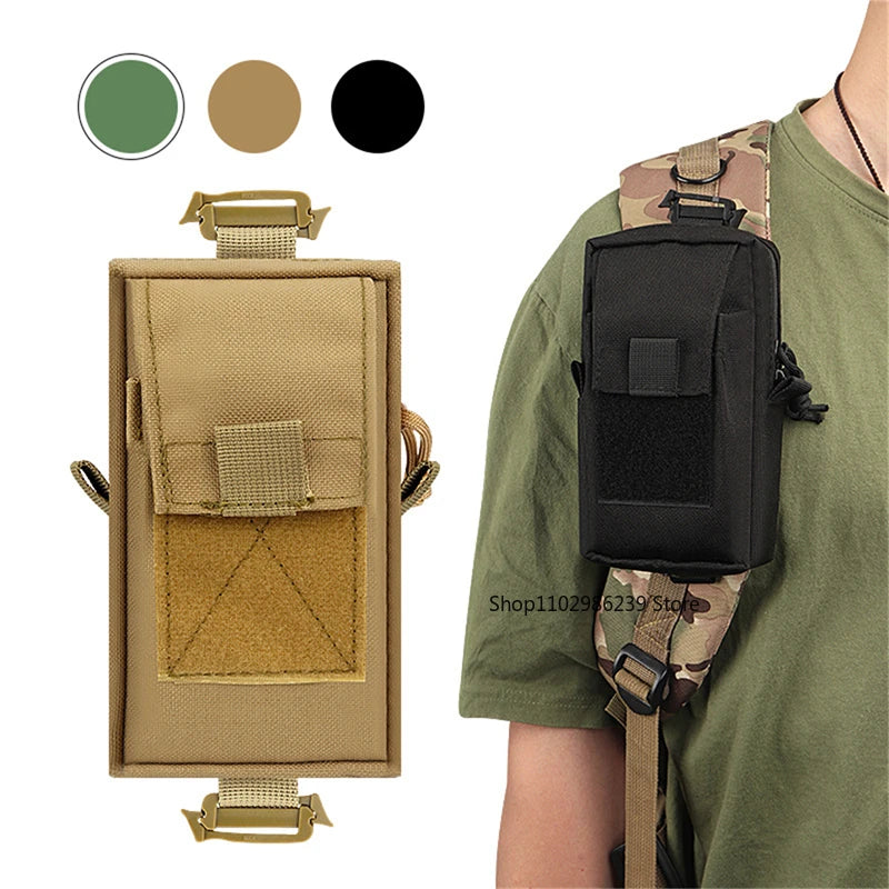 Travel Backpack Shoulder Strap Sundries Bags Pack Key Flashlight Phone Pouch Molle Outdoor Camping EDC Tools Bag Accessory