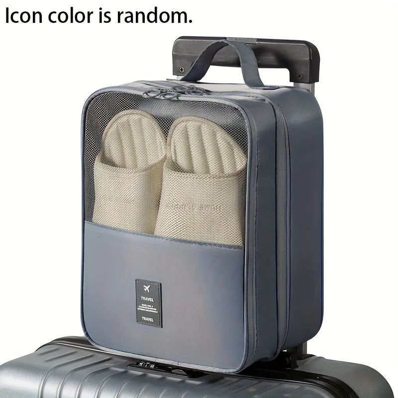 Portable Travel Shoe Storage Bag - Multiple Compartments, Suitable for Shoes and Accessories, Travel Luggage Accessories