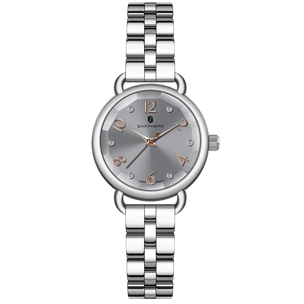 SAPPHERO Women's watches Fashion versatile women watch Light luxury Ultra-thin Women's watches Stainless steel straps Gift Clock