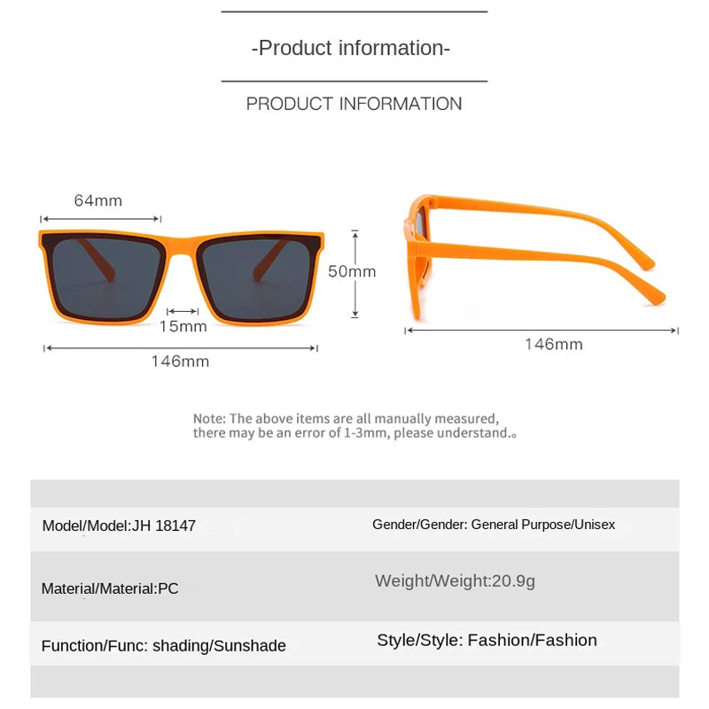 Fashion Sunglasses Men Square Sun Glasses Women Luxury Brand Designer Vintage Eyeglasses Man Driving Eyewear UV400 Gafas De Sol