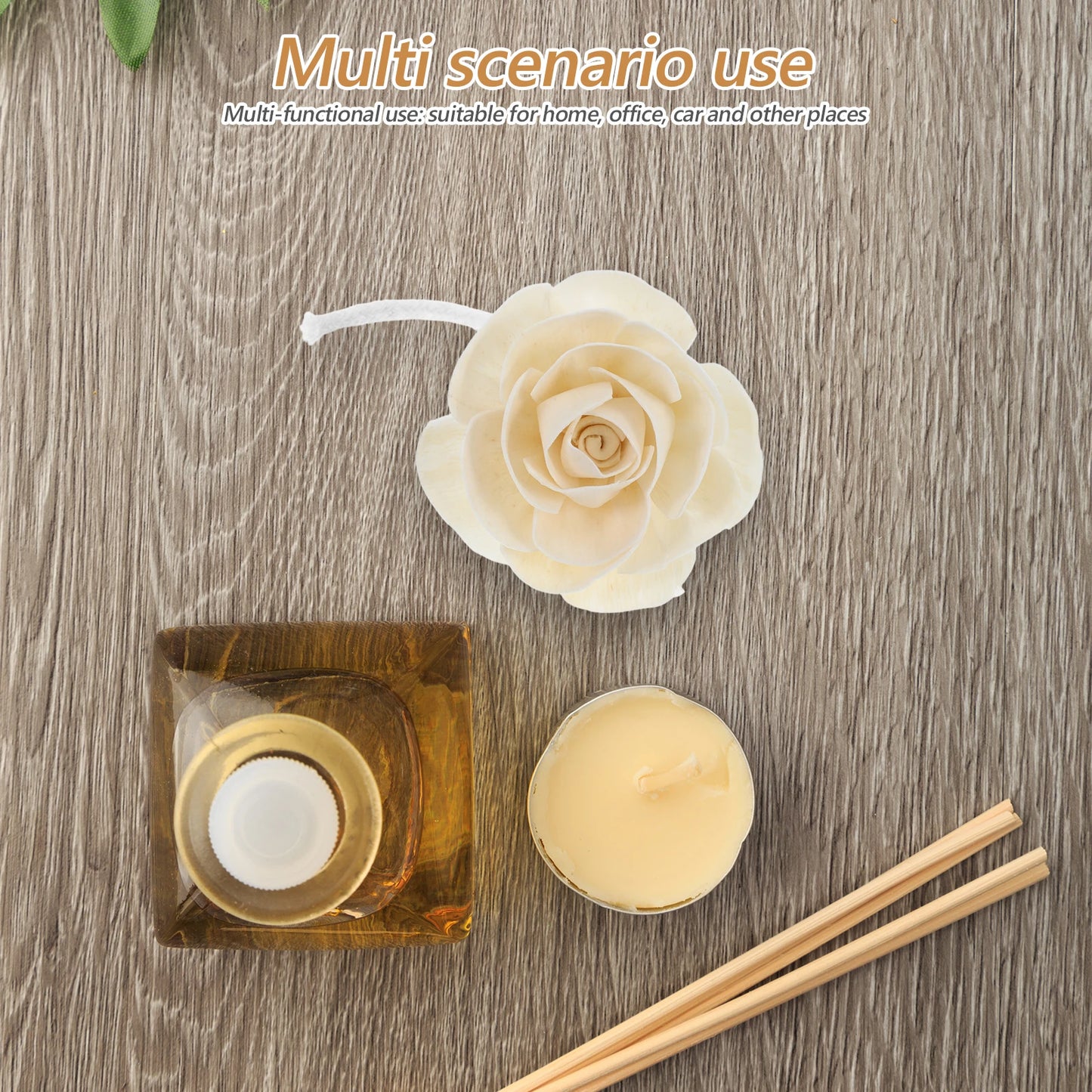 Aromatherapy Diffuser Flower Realistic Design Easy Use Home Office Decor Bathrooms Bedrooms Aroma Oil Scent Flower Fragrance