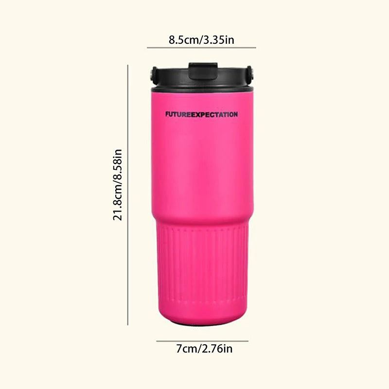 1Pieces Large Capacity Car Travel Mug Thermos Cup For Hot And Cold Dual Use Portable Tumbler Outdoor Tableware